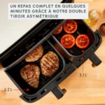Air Fryer MOULINEX Dual Easy Fry & Grill 8.3L- 8 programmes Inox – Image 3