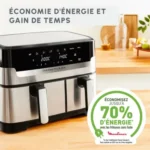 Air Fryer MOULINEX Dual Easy Fry & Grill 8.3L- 8 programmes Inox – Image 5