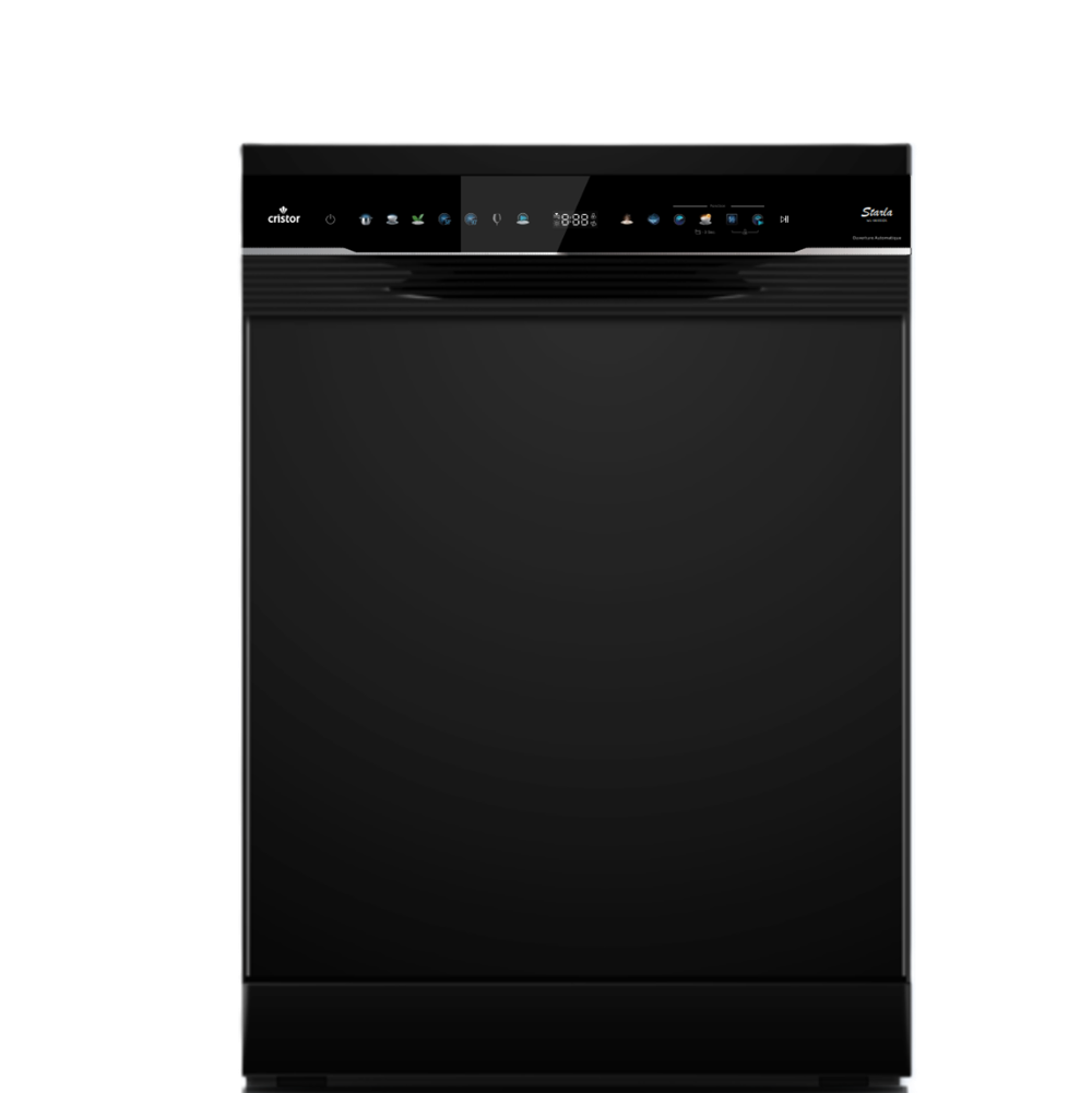 Starla - Black Lave Vaisselle CRISTOR STARLA Noir 14 Couverts – Image 1