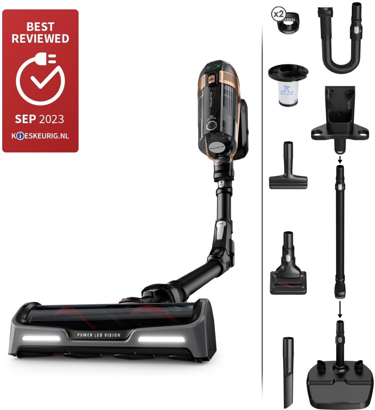 Aspirateur Balai Rowanta sans fil X-Force Flex 15.60 Avec 7Accessoires – Image 7