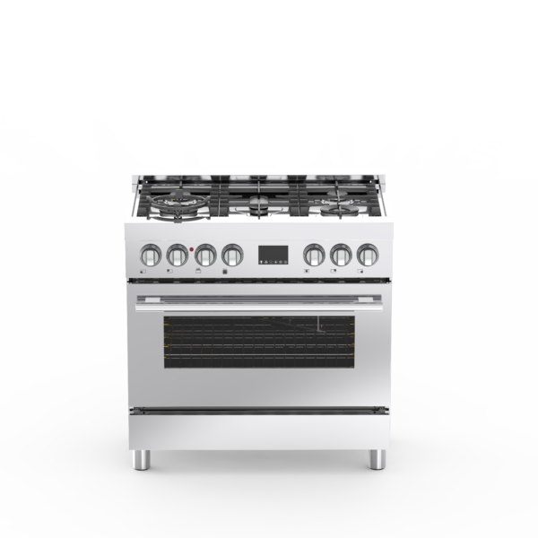 Cuisinière mixte Milano Pro Nardi 5 feux inox