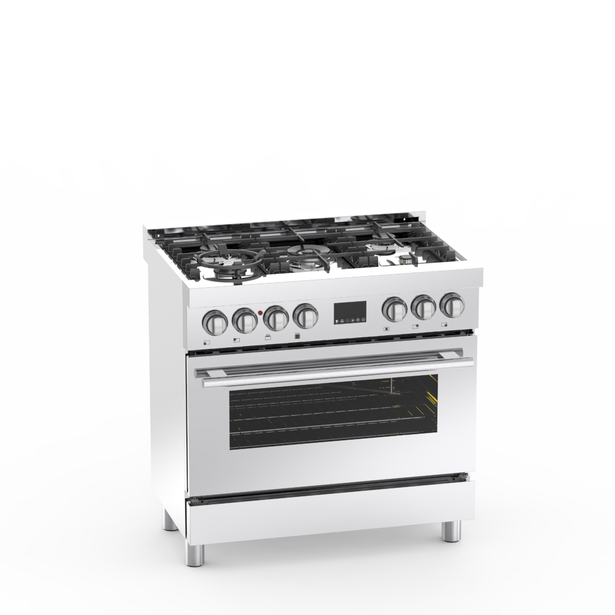 Cuisinière mixte Milano 5 feux Nardi inox – Image 2