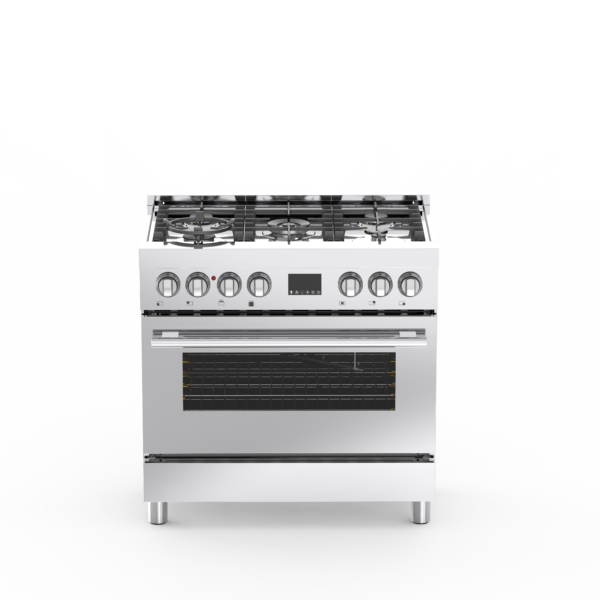 Cuisinière mixte Milano 5 feux Nardi inox