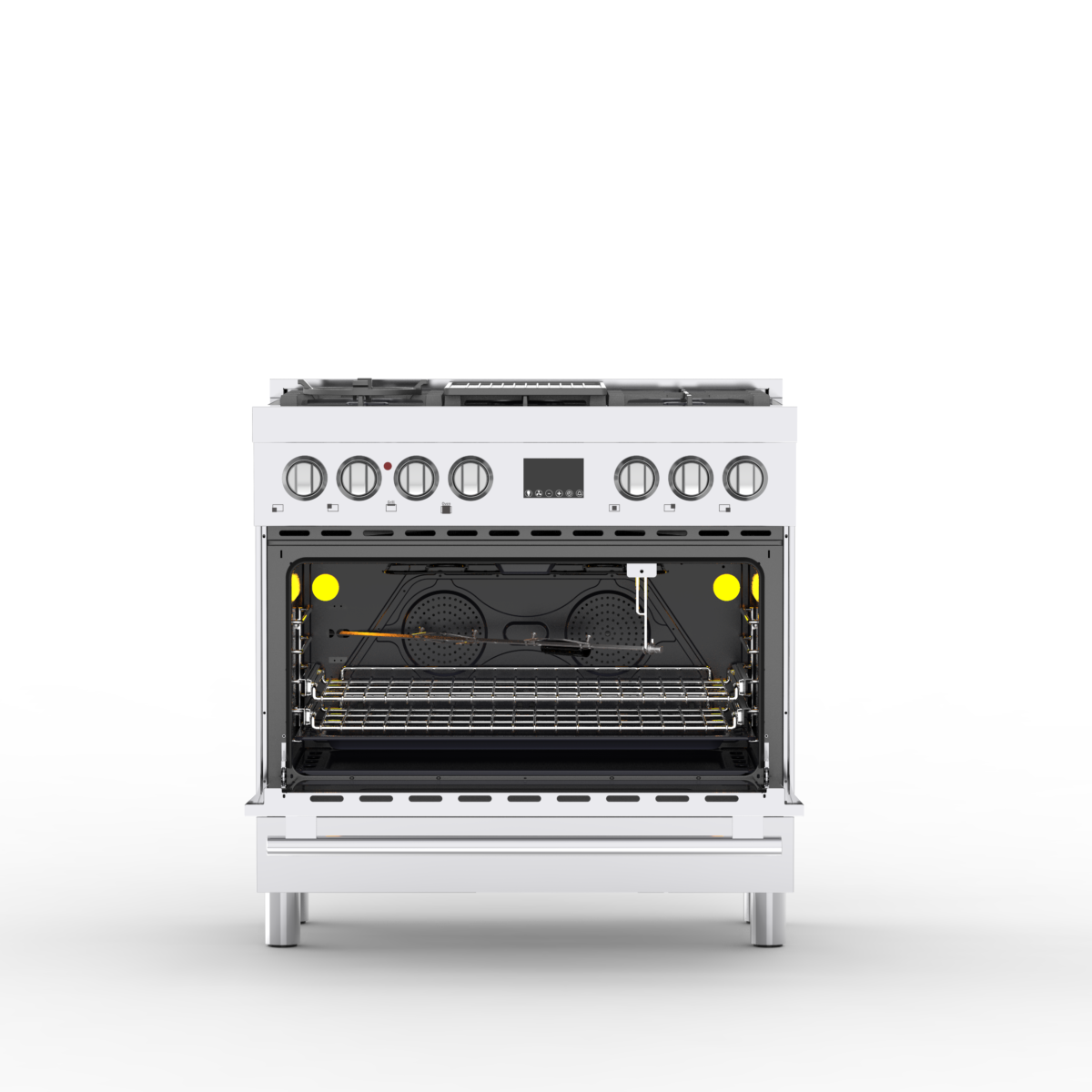 Cuisinière mixte Milano 5 feux Nardi inox – Image 5