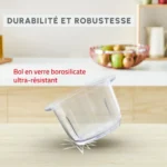 Hachoir MOULINEX Choppeo bol en verre 1L – Image 4
