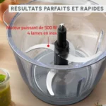 Hachoir MOULINEX Choppeo bol en verre 1L – Image 6