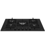 Table de cuisson encastrable Whirlpool WOK Verre trempé noir 75 cm 5 feux
