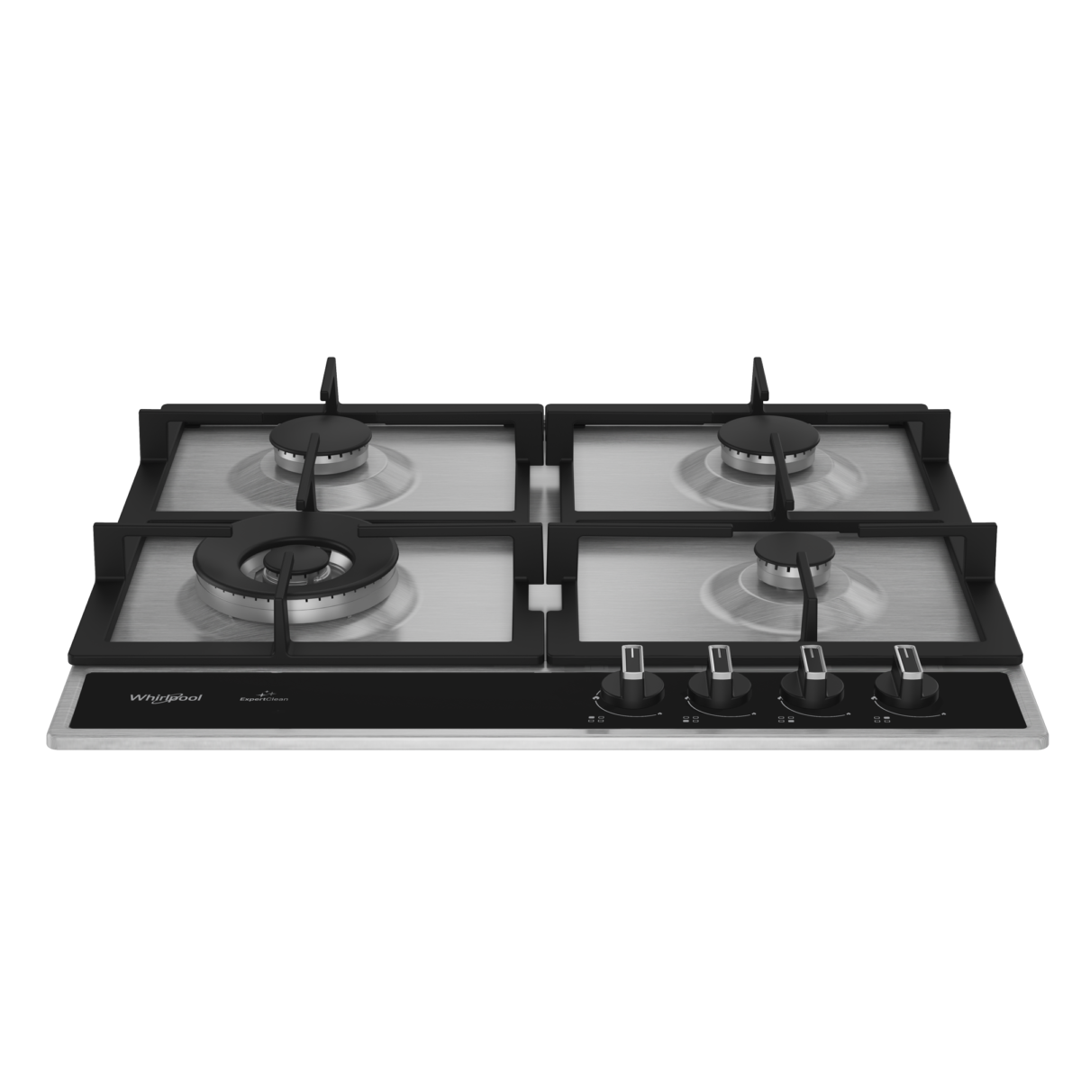 Table de cuisson encastrable Whirlpool 60 cm 4 Feux Gaz dont Triple WOK Supports en Fonte – Image 3