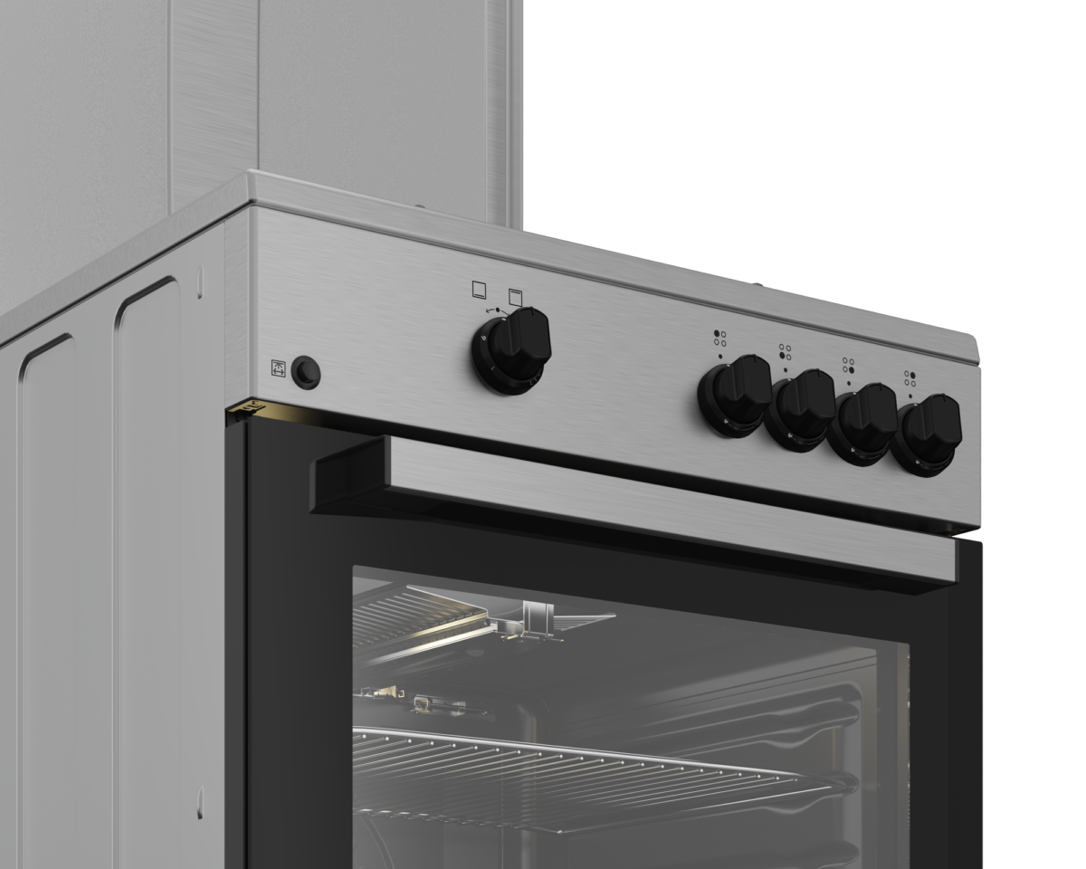 Cuisinière gaz-gaz Whirlpool inox 60 cm 62l – Image 3
