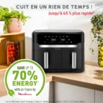 AIR FRYER MOULINEX 11L EASY FRY DUAL XXL  DOUBLE TIROIR – Image 2