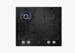 Table de cuisson Rosières 4 Feux Black Glass avec Wok Burner