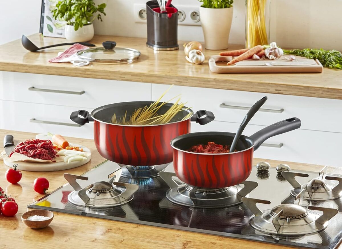 Set de cuisine Tefal Tempo Flamme 14 pièces Rouge – Image 9
