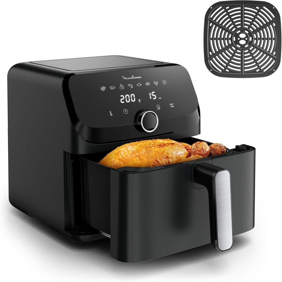 Friteuse à air Moulinex Easy Fry Mega 7,5L Noir – Image 3