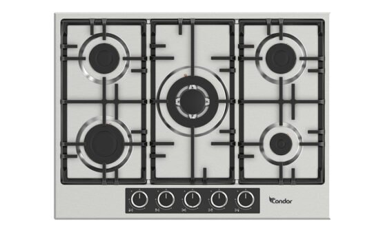 Table de cuisson encastrable Condor Rigati 5 feux Inox