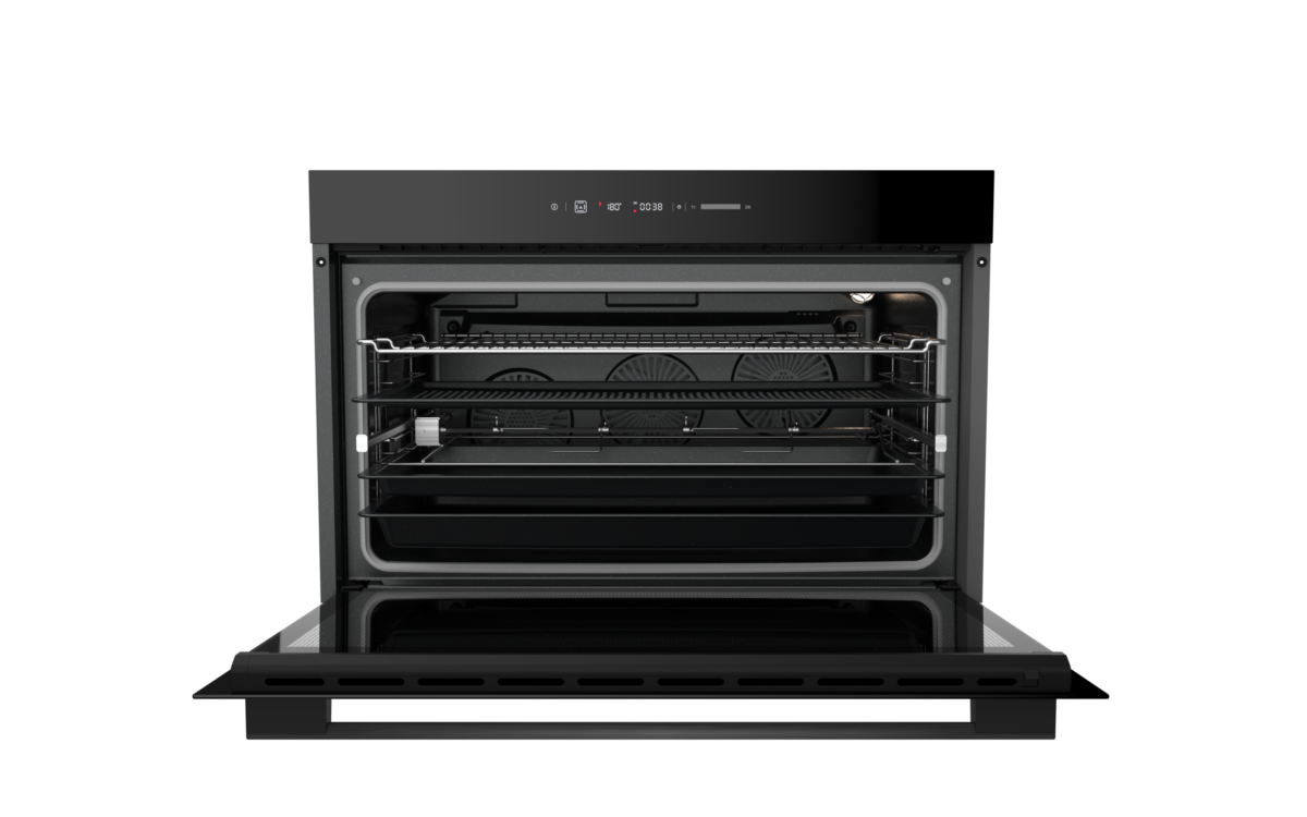 Four Encastrable Électrique NARDI 90cm Air Fryer 132 L Verre Noir – Image 2