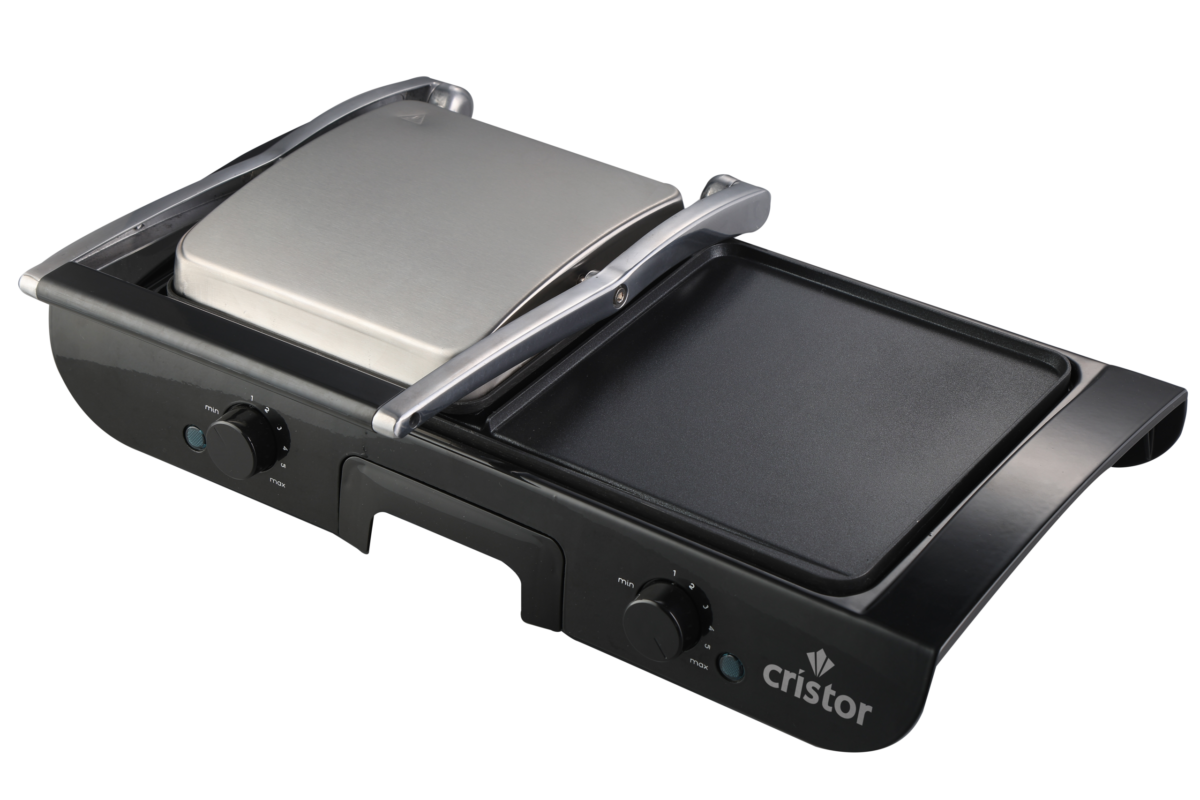 KGL612MXB Panineuse & Grill Electrique Cristor Multi-Fonction 2200W Noir Inox – Image 1
