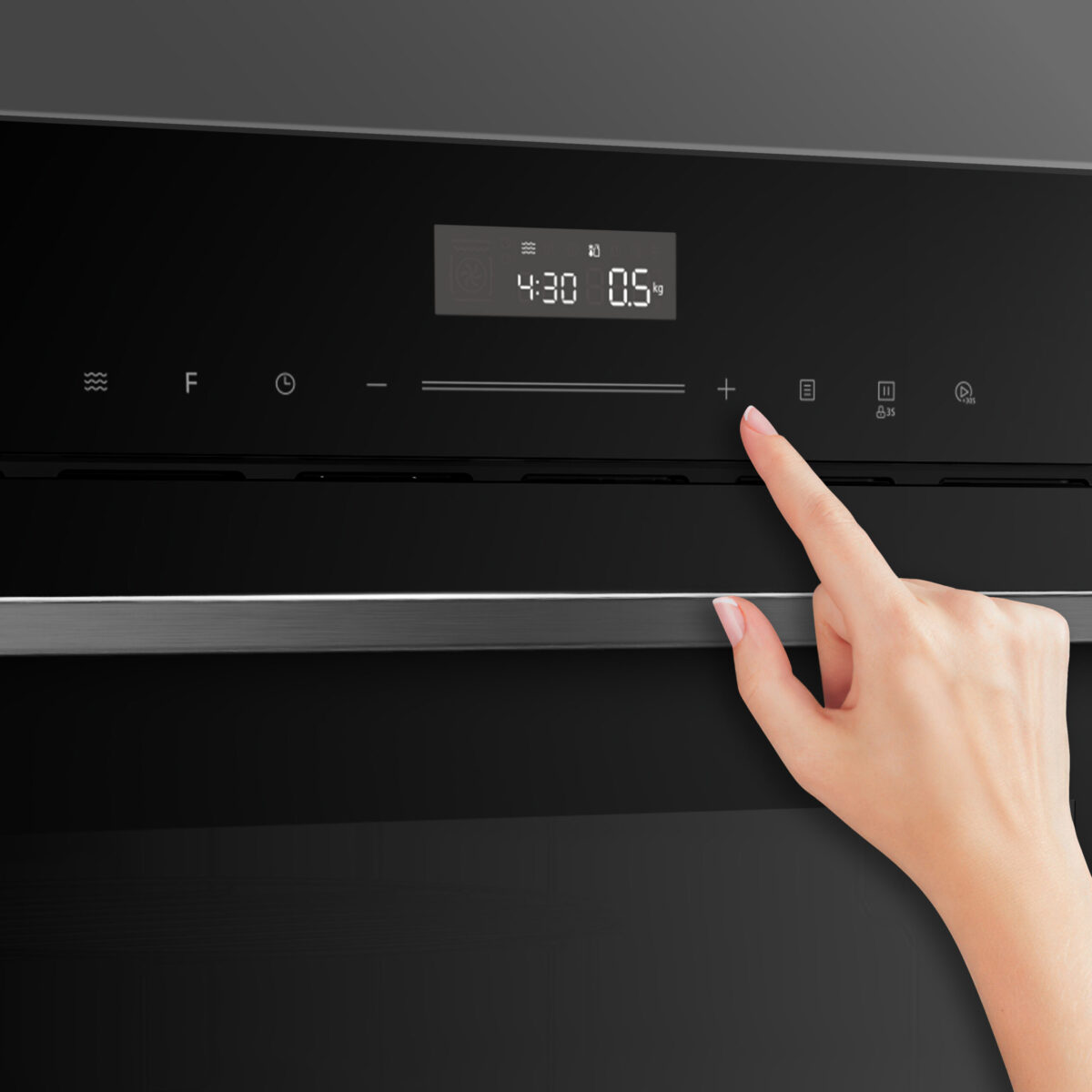 Micro-ondes Encastrable Rosières 34 L – Grill, Full Touch, Black Glass – Image 3