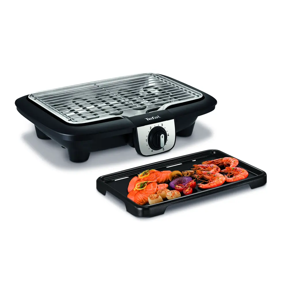 Digital-TF_BG930812_H1-tif Barbecue Électrique Tefal Easy Grill 2-en-1– Grill & Plancha, 2100 W – Image 1