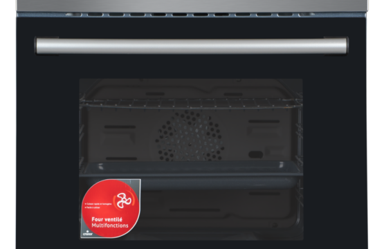 Four Encastrable Cristor Gaz-Électrique 62L Noir Inox