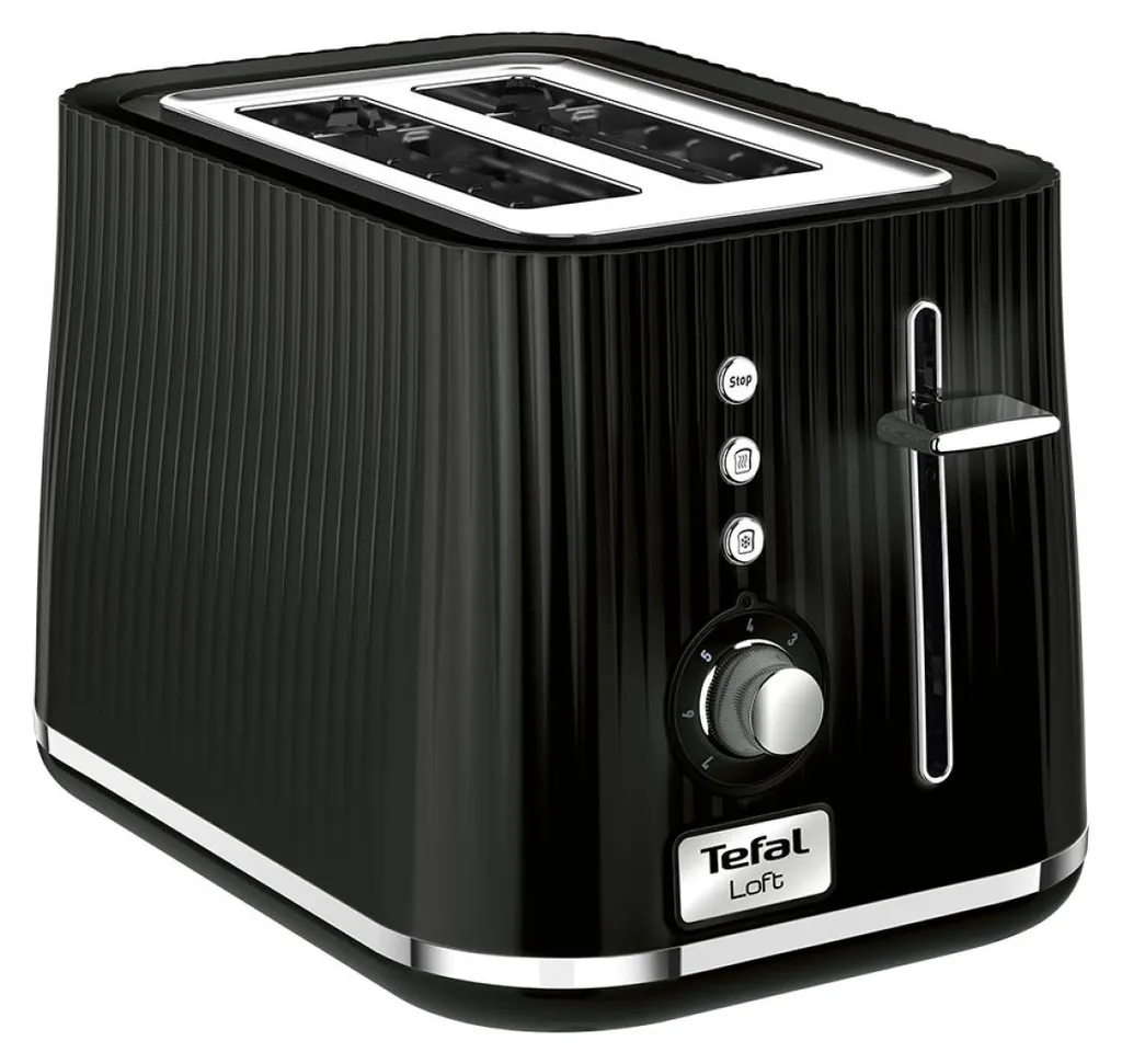 7ac367baf743f31955edb436a28681e5 Grille-pain Tefal Loft 2S – 2 fentes – Noir – Image 1