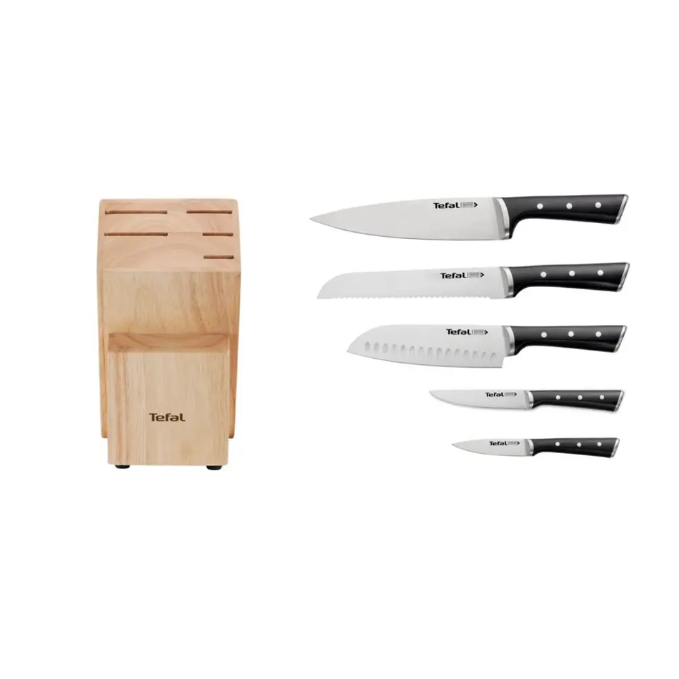 Medium-TFL_K232S574_H2 Set de 5 couteaux Tefal Ice Force avec bloc en bois – 6 pièces – Image 1