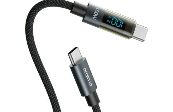 Câble Data Oraimo DigiLine Type-C vers Type-C 100 W – Noir