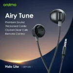 Écouteurs Filaire Oraimo Halo Lite OEP-320CNR – 3,5 mm – Noir – Image 2