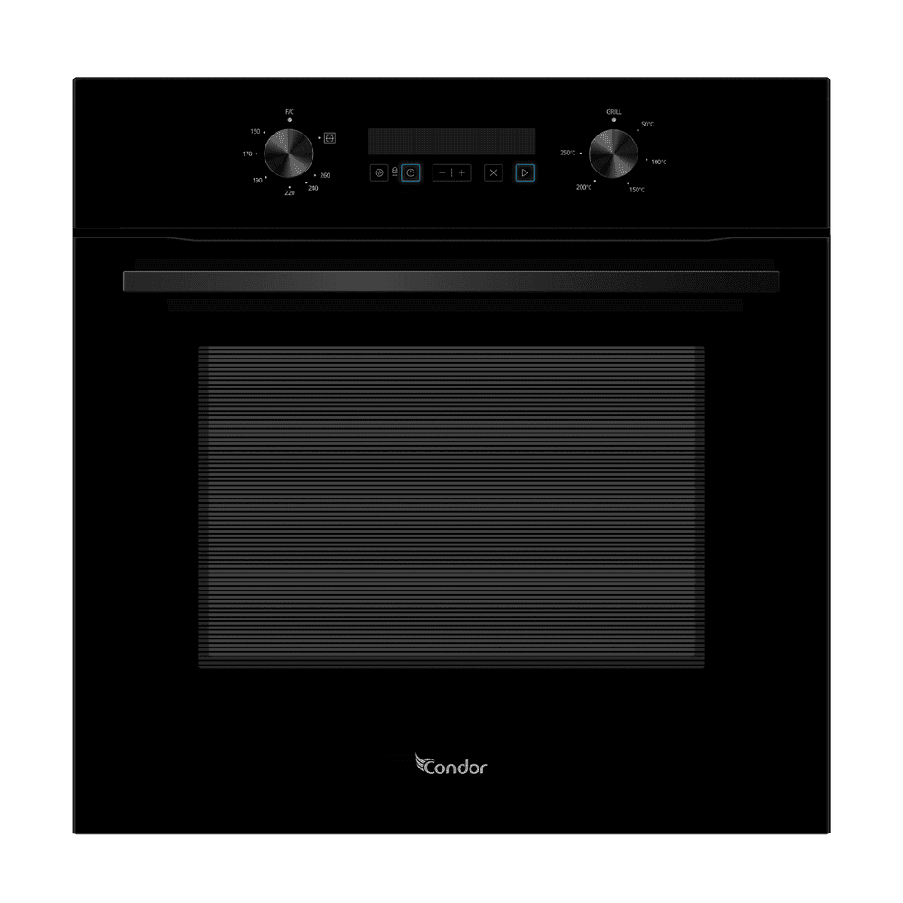 CFE67DD400GB (1) Four Encastrable Gaz-Électrique Acacia+ 70L Digital Verre Noir – Image 1